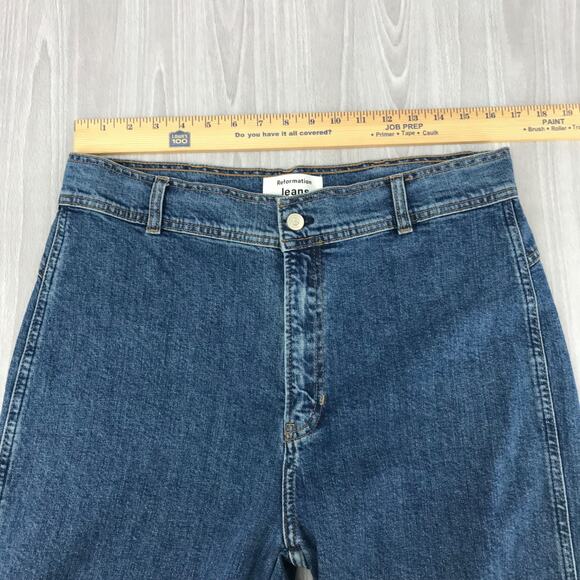 Reformation Clara High Rise Wide Leg Jeans Size 31 Stretch No Pockets - Picture 8 of 12